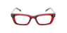 Lunettes de vue femme CARACTERES FIL D'OR CREATIVE rouge