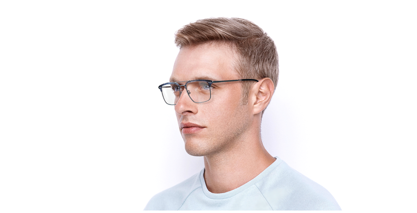 Lunettes de vue homme MAGIC 202 bleu/argenté - Vue de face