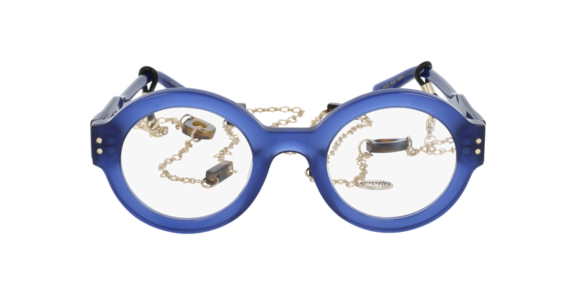 Lunettes de vue femme CARACTÈRES PERSPICACE bleu/violet - Vue de face