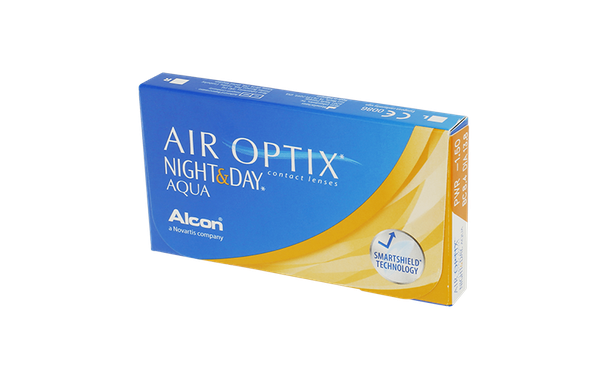 Lentilles de contact Air Optix Aqua Night Day 6,4 6L - Vue de face