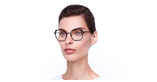 Lunettes de vue femme MAGIC222 rouge/gris - Vue de face