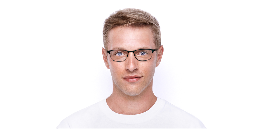 Lunettes de vue homme AYDAN vert - Vue de face