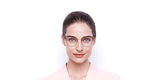 Lunettes de vue femme MAGIC 201 beige/marron - Vue de face