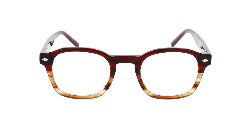 Lunettes de vue homme MAGIC 162 écaille rouge - Vue de face