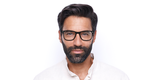 Lunettes de vue homme BASTIAN noir - Vue de face