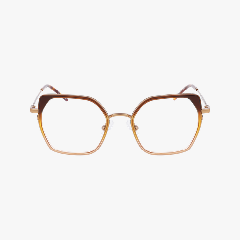 Lunettes de vue femme MAGIC222 marron/dorée Vue de face