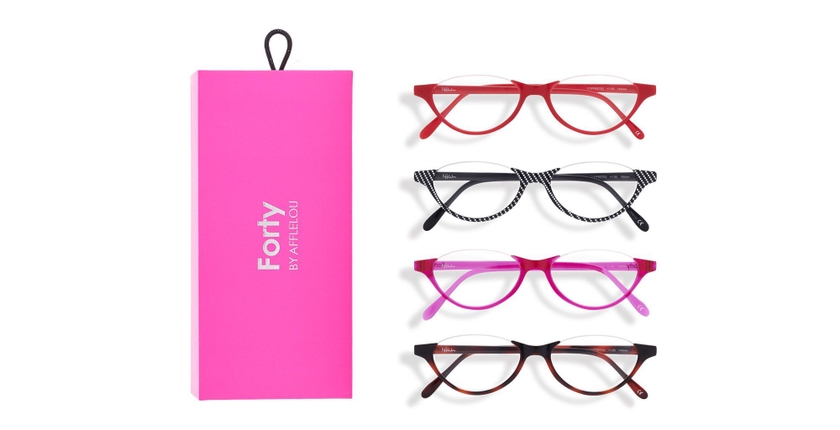 Lunettes de vue FORTY COFFRET 03 +1.75 rose - Vue de face