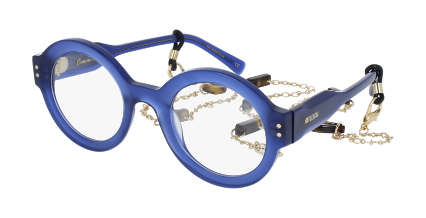 Lunettes de vue femme CARACTÈRES PERSPICACE bleu/violet - Vue de face