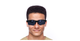 Lunettes de soleil homme Bike-Star bleu - Vue de face