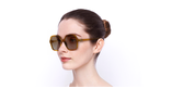 Lunettes de soleil femme GG1072S écaille - vue de 3/4