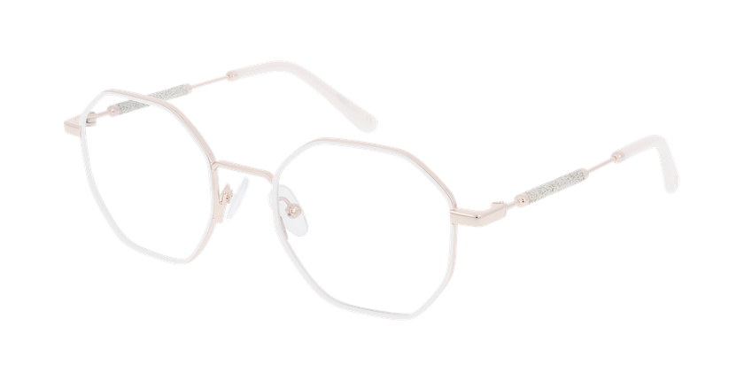 Lunettes de vue femme MAGIC194 blanc/dorée - Vue de face