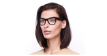 Lunettes de vue femme DG3374 noir - Vue de face