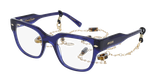 Lunettes de vue femme CARACTÈRES AUDACIEUSE bleu - Vue de face