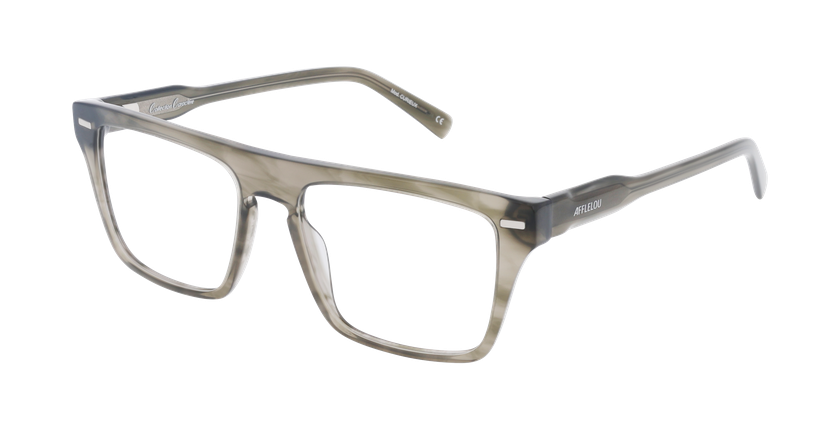 Lunettes de vue homme CARACTÈRES CURIEUX gris/vert - Vue de face