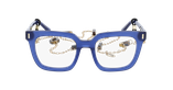 Lunettes de vue femme CARACTÈRES REVEUSE bleu/violet - Vue de face