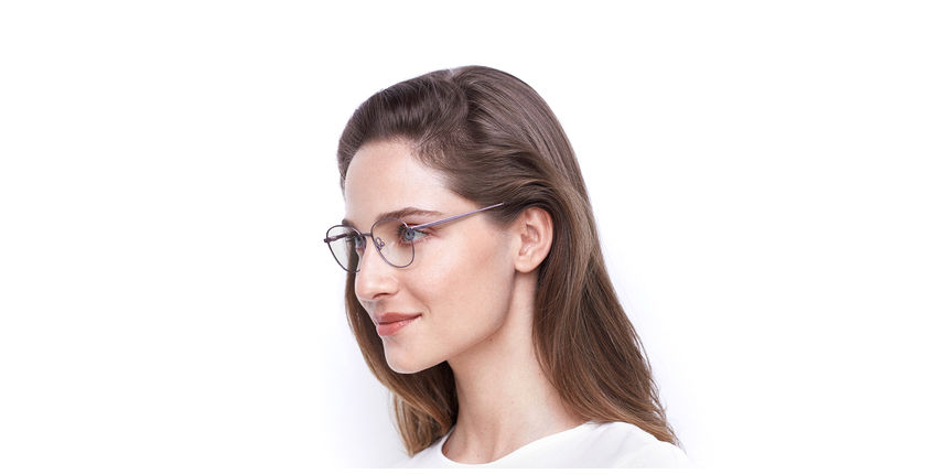 Lunettes de vue femme RZERO 33 violet - Vue de face