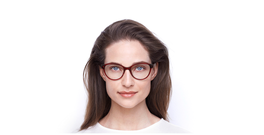 Lunettes de vue femme RZERO 34 rouge - Vue de face