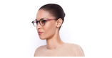 Lunettes de vue femme MAGIC 147 marron/rose - vue de 3/4