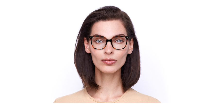 Lunettes de vue femme MAGIC256 écaille/dorée - Vue de face