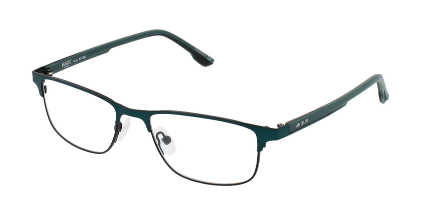 Lunettes de vue homme AYDAN vert - Vue de face