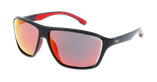 Lunettes de soleil CLAVEL POLARIZED noir/rouge - Vue de face