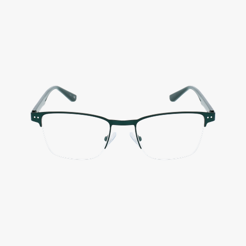 Lunettes de vue homme BERTRAND vert Vue de face