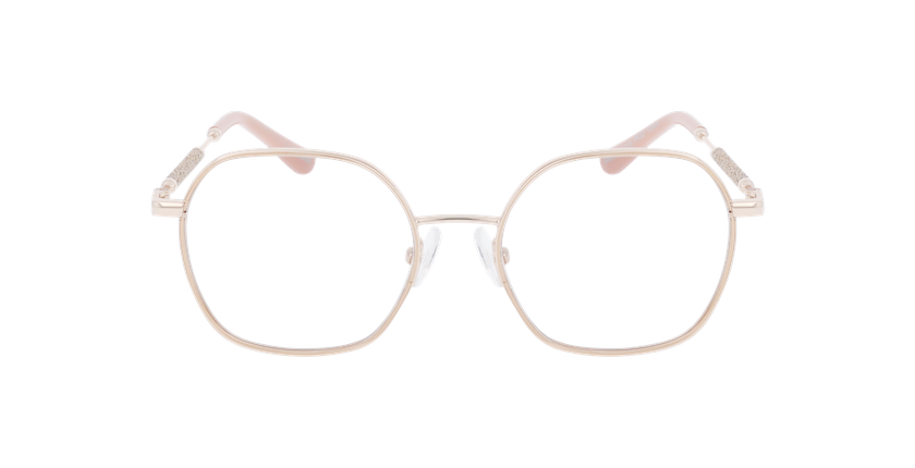 Lunettes de vue femme MAGIC254 rose/dorée - Vue de face