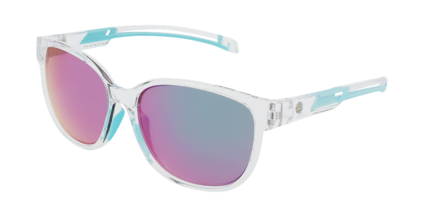 Lunettes de soleil femme Windy cristal/turquoise - vue de 3/4