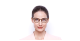 Lunettes de vue femme CD4 beige - Vue de face