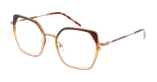 Lunettes de vue femme MAGIC222 marron/dorée - Vue de face