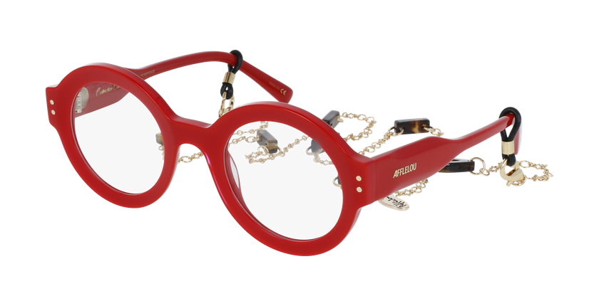 Lunettes de vue femme CARACTÈRES PERSPICACE rouge - Vue de face