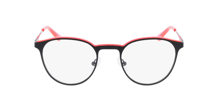 Lunettes de vue femme REINE noir/rouge - Vue de face