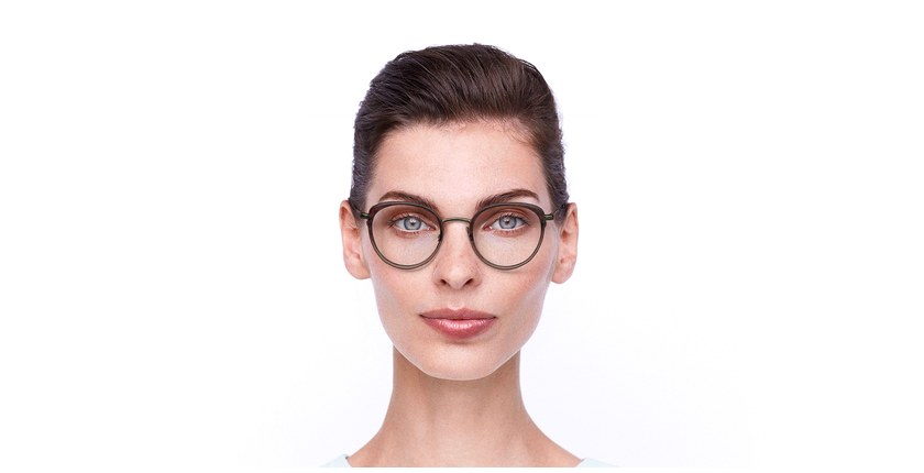 Lunettes de vue femme MAGIC224 rose/dorée - Vue de face