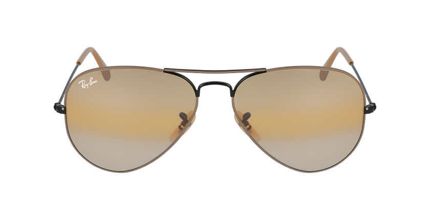 Lunettes de soleil homme AVIATOR L noir/beige - Vue de face