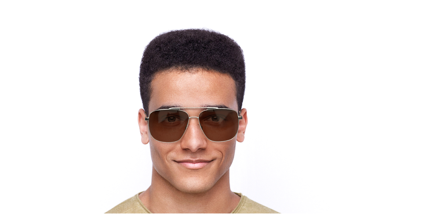 Lunettes de soleil homme BOOT POLARIZED dorée - Vue de face