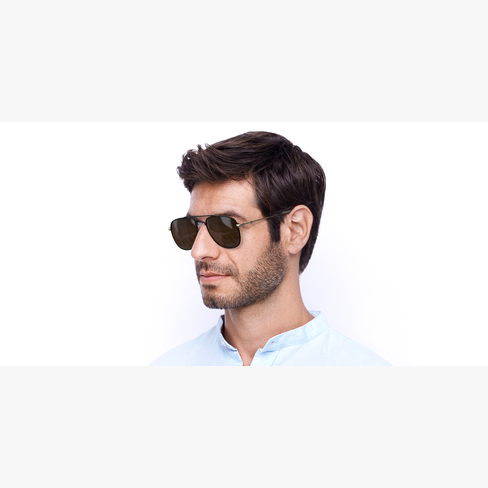 Lunettes de soleil homme GG0514S noir/dorée