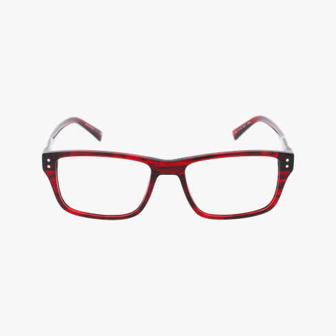 Lunettes de vue homme CARACTÈRES ALTRUISTE rouge Vue de face