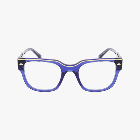 Lunettes de vue femme CARACTERES FIL D'OR AUDACIEUSE bleu