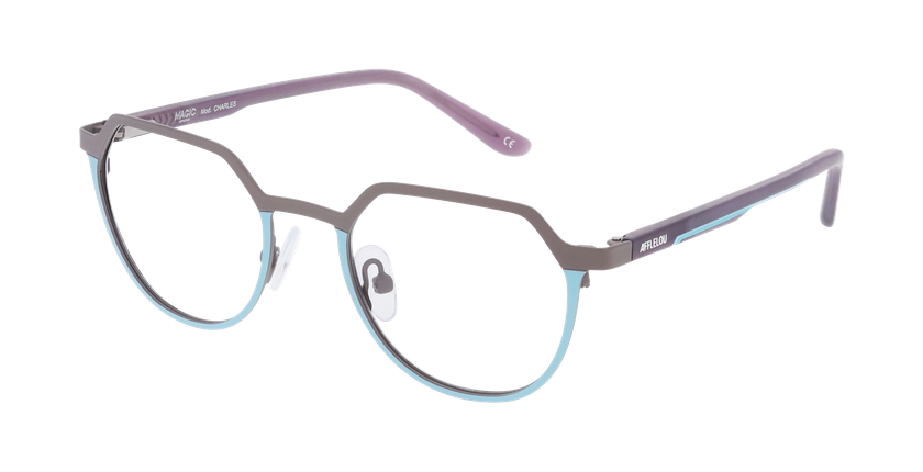 Lunettes de vue homme CHARLES gris - Vue de face