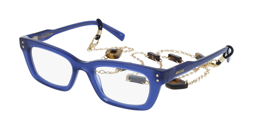 Lunettes de vue femme CARACTÈRES CRÉATIVE bleu/violet - Vue de face