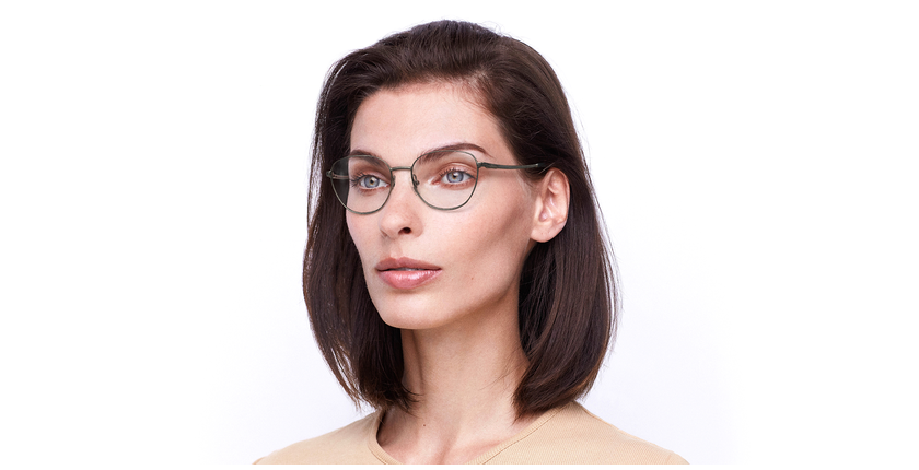 Lunettes de vue femme MALLORY dorée - Vue de face