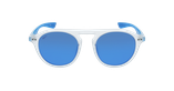 Lunettes de soleil homme BORNEO POLARIZED blanc/bleu - Vue de face