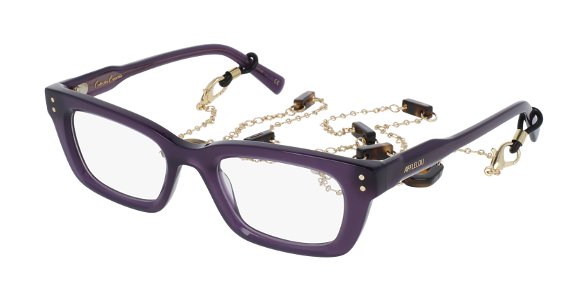 Lunettes de vue femme CARACTÈRES CRÉATIVE violet - Vue de face