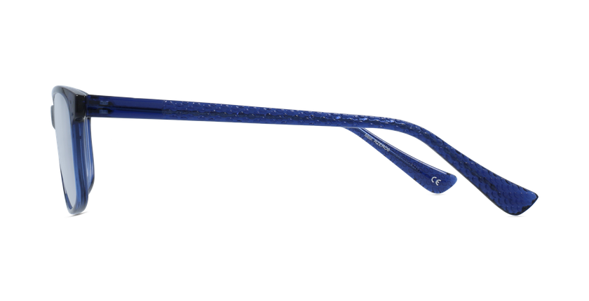 Lunettes de vue femme RZERO6 bleu - Vue de côté