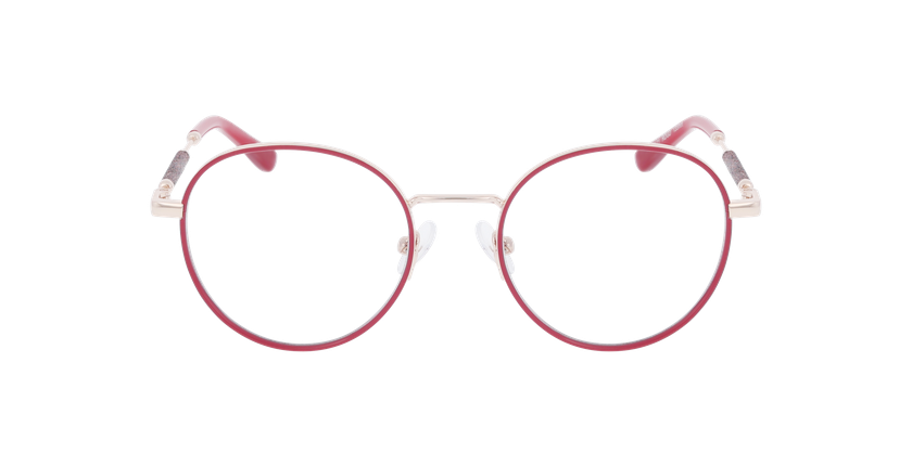 Lunettes de vue femme MAGIC253 rouge/dorée - Vue de face