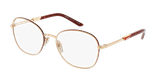 Lunettes de vue femme 0PR 64YV rose/dorée - Vue de face