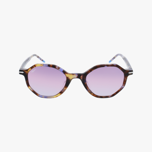 Lunettes de soleil femme JUSSY écaille/violet Vue de face