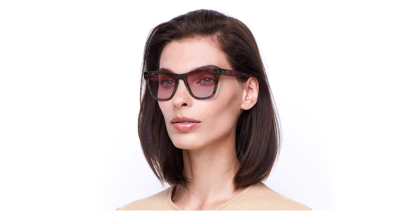 Lunettes de soleil femme JANIE rose - Vue de face