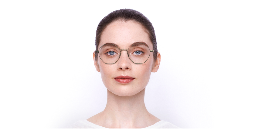 Lunettes de vue femme MAGIC232 dorée - Vue de face