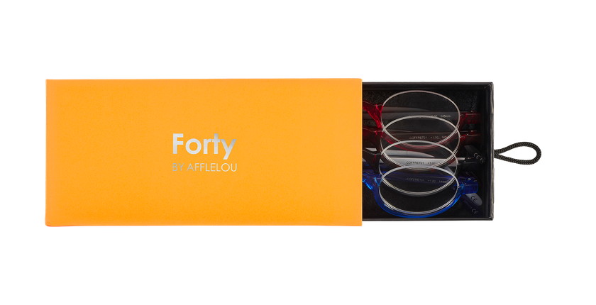 Lunettes de vue FORTY COFFRET 01 +1.00 orange - Vue de face